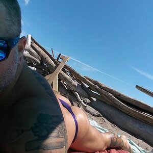 Nude beach thong