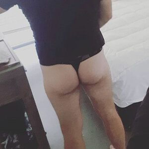 Ass in string thong