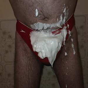 Playing with some Shaving Foam.