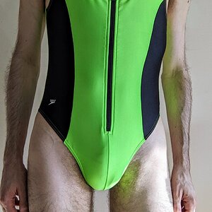 Vintage zip up Speedo one piece swimsuit