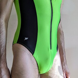 Vintage zip up Speedo one piece swimsuit