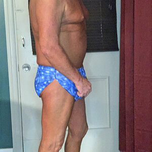 Short Shorts over matching print thong