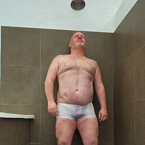 wet white pants
