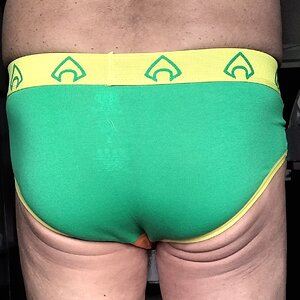 My brand new 'Aquaman' briefs - rear view