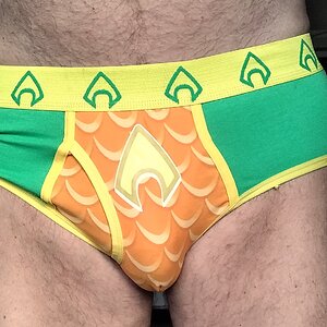 My brand new 'Aquaman' briefs - front view