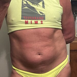Crop top & Coyote Jock thong